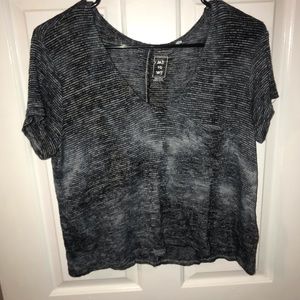 Casual navy/gray/black pocket tee. Super comfy